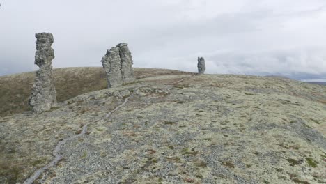 mountainous landscape with rock formations