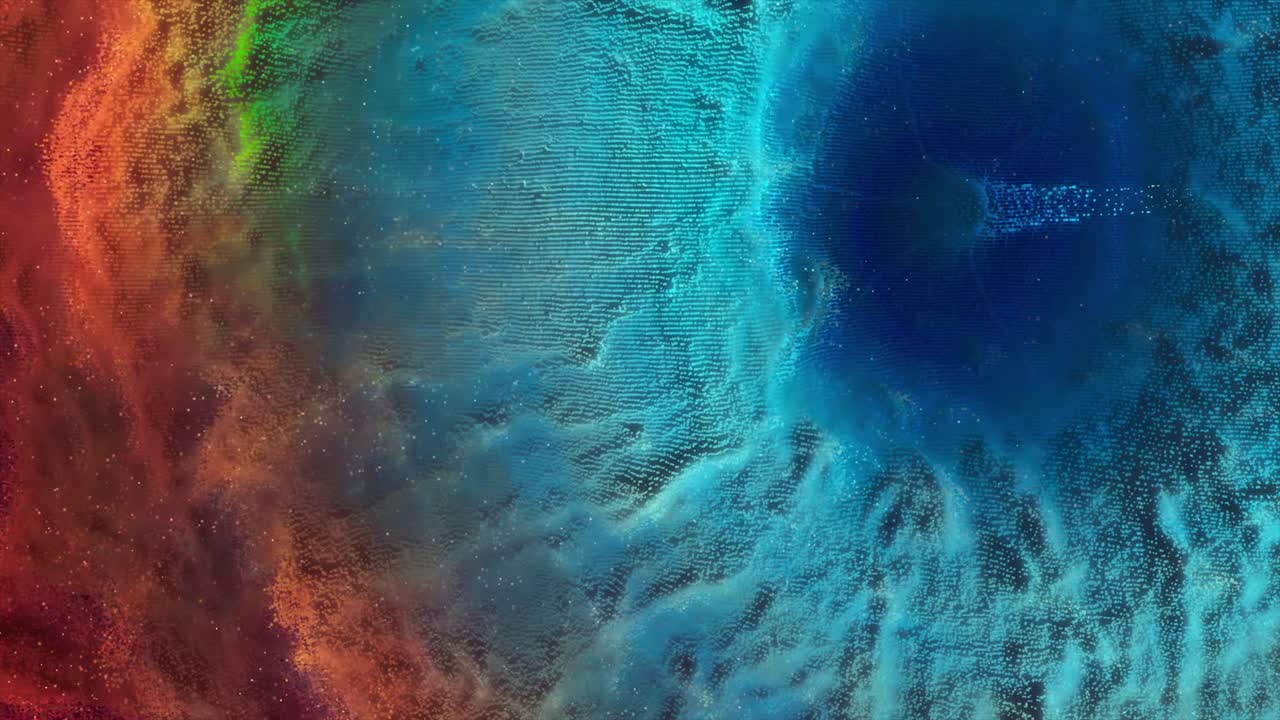 고품질의 quicktime loopable 애니메이션은 모든 편집 프로그램과 함께 작동합니다. 단순히 어떤 기간 동안 그것을 루프. 빛 입자 또는 플레어 또는 별의 네트워크를 통해 날아 다채로운 공간에서 반이는 선으로 연결 된.