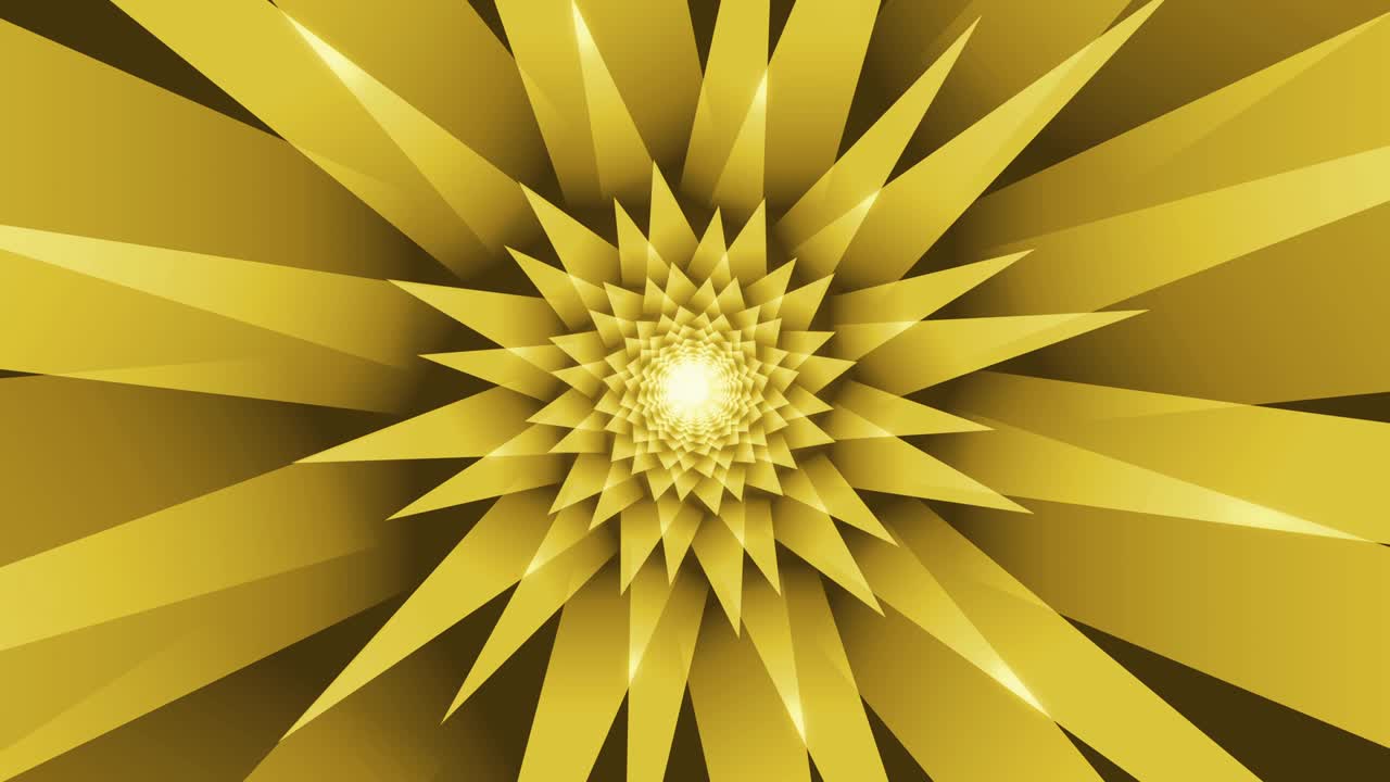 fondo animado amarillo con rayas afiladas desde el centro animación en bucle
