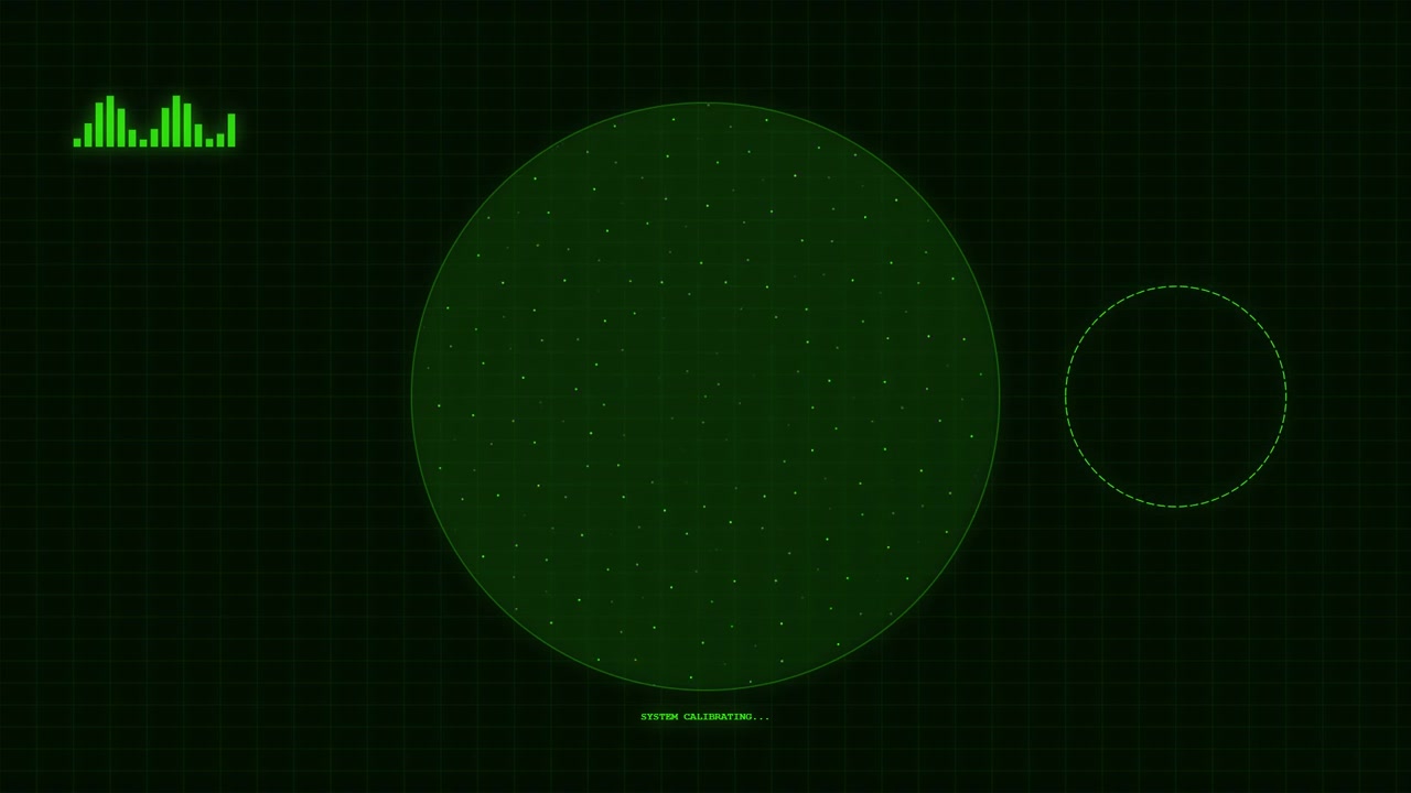 Digital HUD Interface with System Calibration Loading Screen