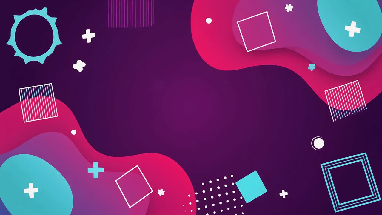 Vibrant Abstract Geometric Shapes Animation Loop Background