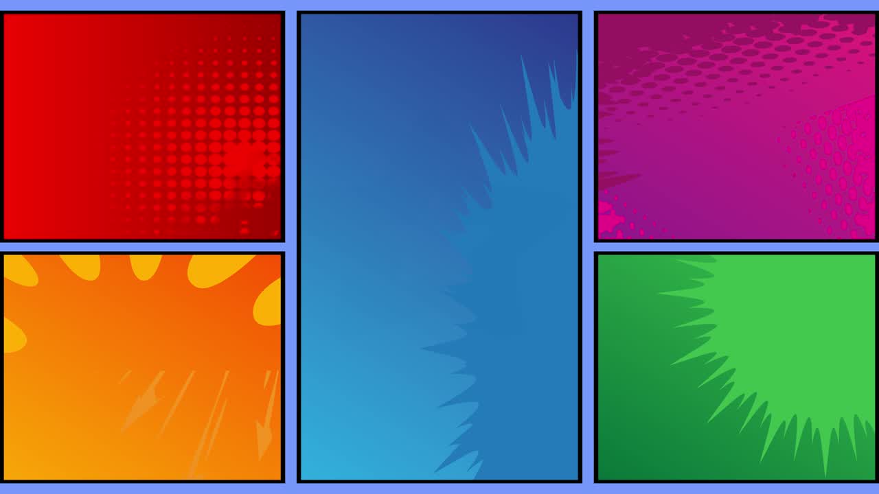 el fondo de estilo cómico retro. el fondo de dibujos animados manga video de stock.