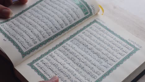 muslim person reading the quran