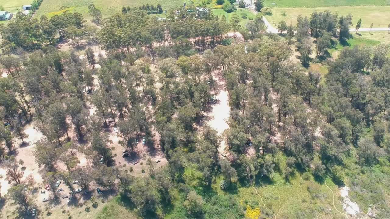 녹색 나무와 바위 위의 드론