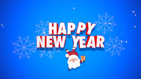 Animated-close-up-Happy-New-Year-text-and-Santa-Claus-with-gift-boxes-1