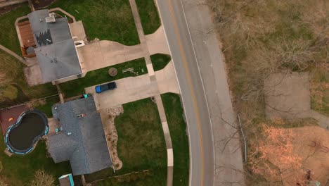 overhead view of the grid at golden hour