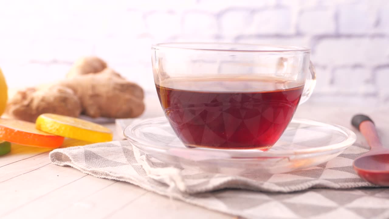 생강과 레몬 차