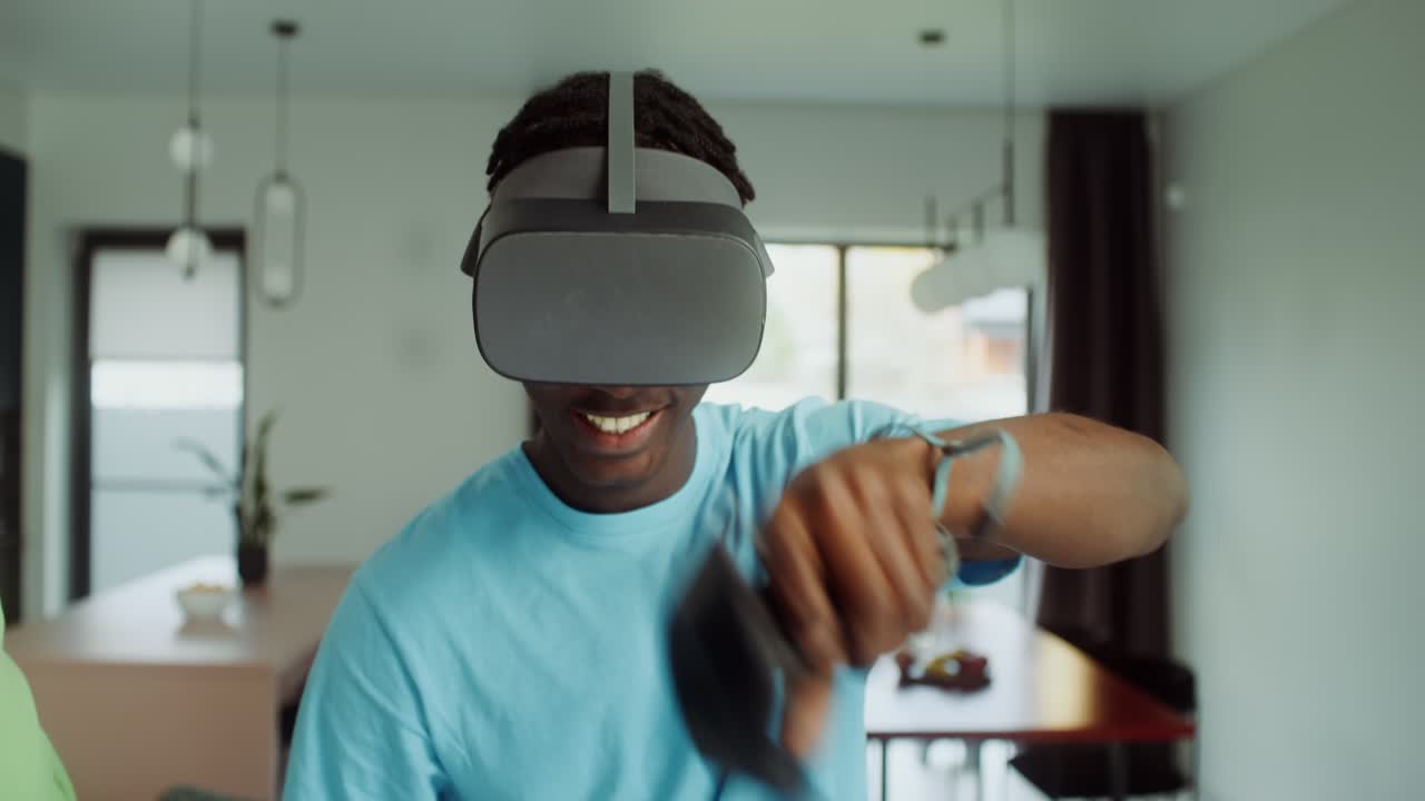 People Using VR Headsets at Home