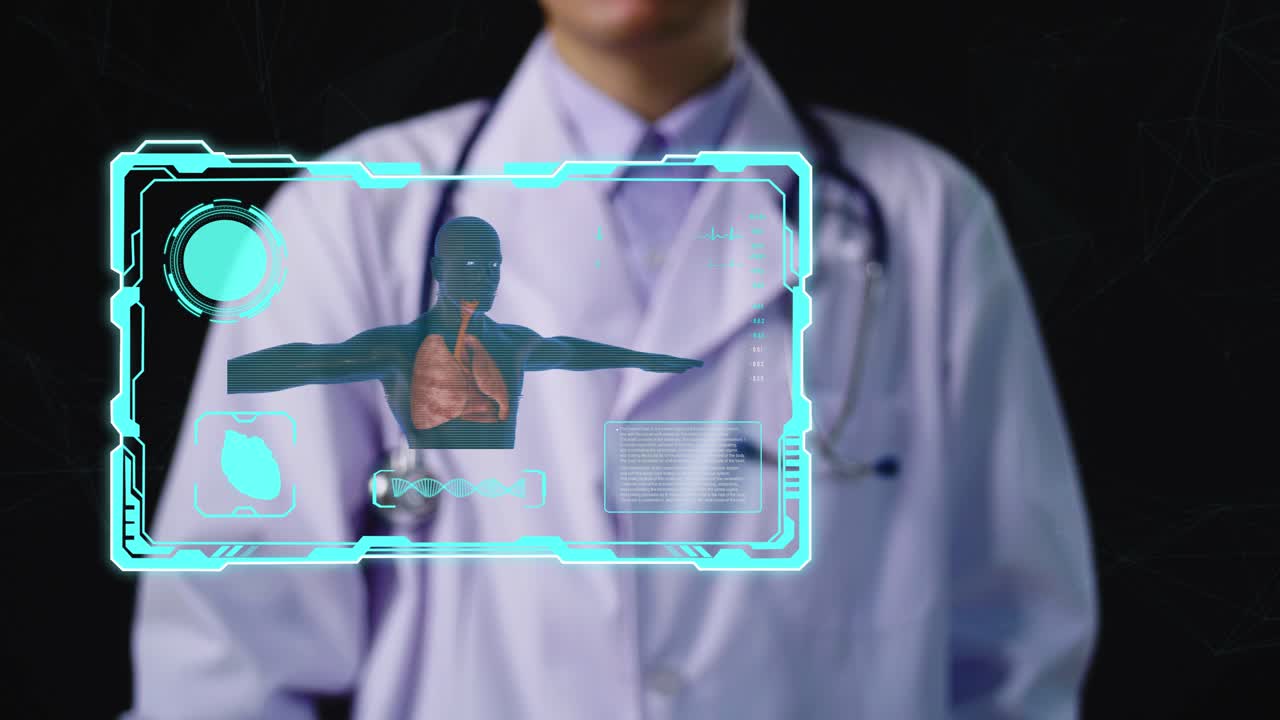 홀로그램 의료 인터페이스를 사용하는 의사