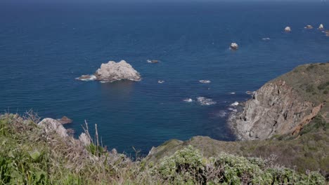 california coast and ocean in slomo