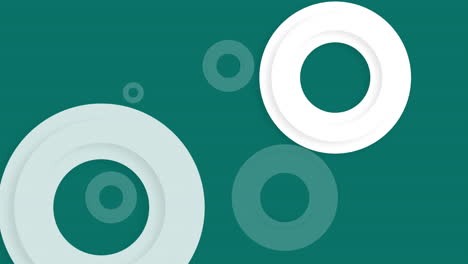 abstract circles on green background