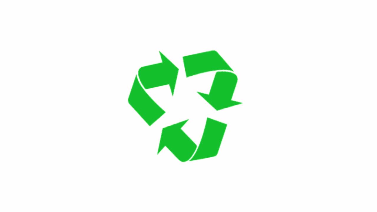 Recycling Symbol. Zero waste. 4K video