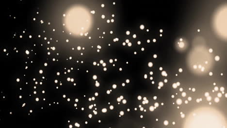 animación de puntos de luz sobre un fondo negro