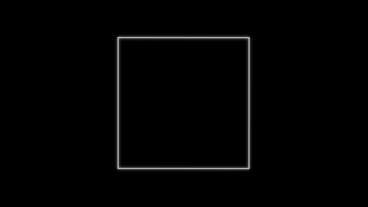 квадратный бесшовный рисунок спектр петлевая анимация светящиеся неоновые линии абстрактный фон с неоновым квадратом.