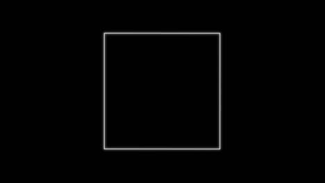 patrón cuadrado sin costuras espectro de bucle animación líneas de neón brillantes fondo abstracto con cuadrado de neón.