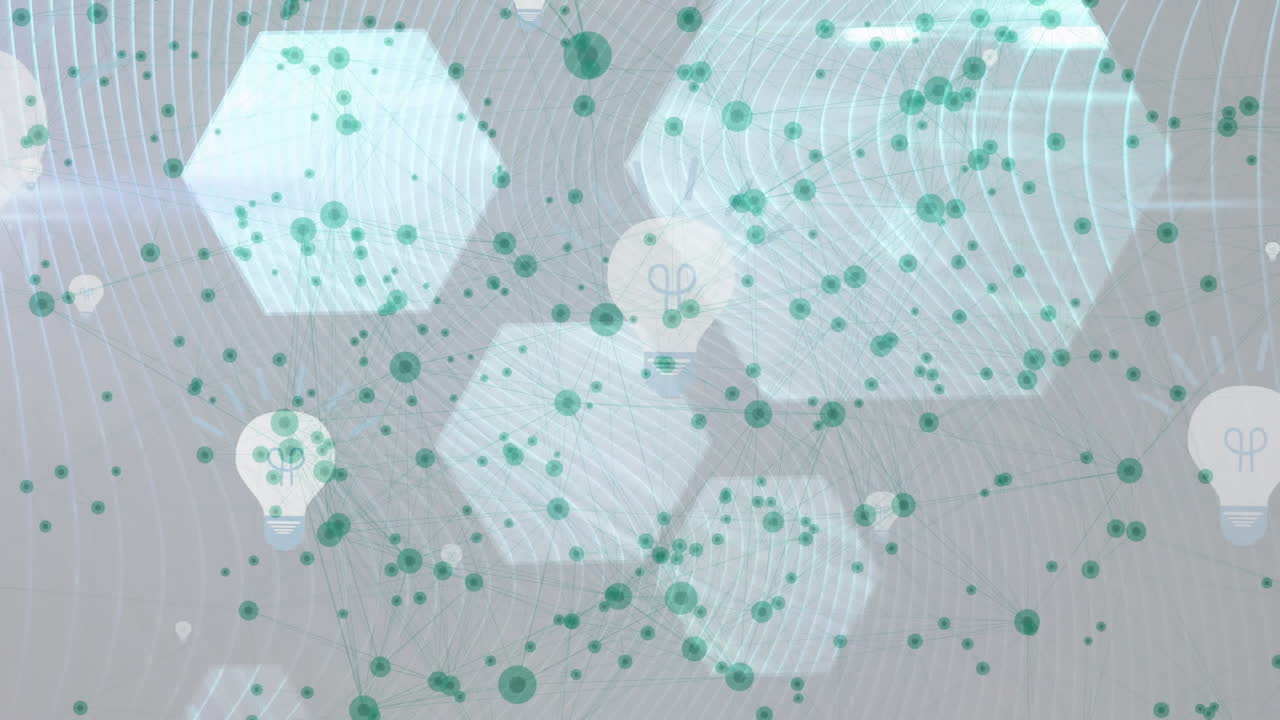 지문으로 연결된 네트워크의 애니메이션