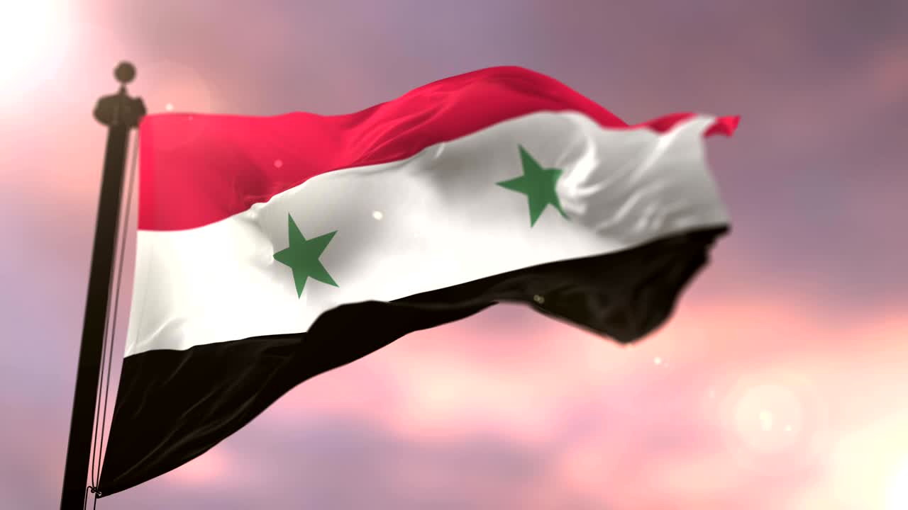 시리아의 발이 서서히, 루프로 해가 지는 바람에 흔들리고 있습니다.