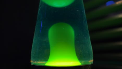 green lava lamp up close. real time