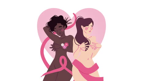 interracial girls naked breast cancer campaign