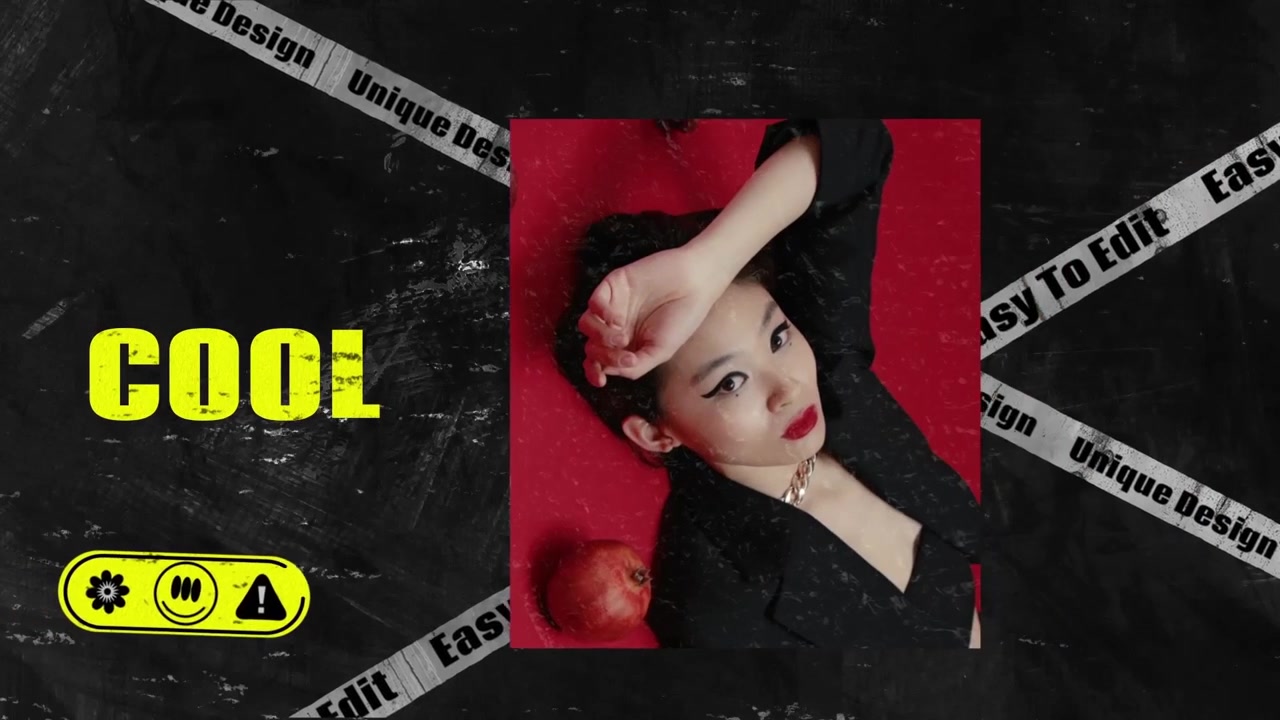 Grunge Estetiğine Sahip Dinamik Kentsel Moda Tanıtım Şablonu