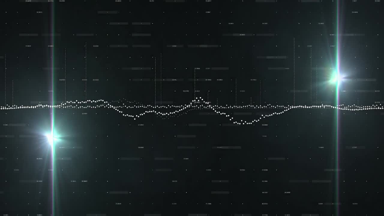 Animation of data processing over light spots