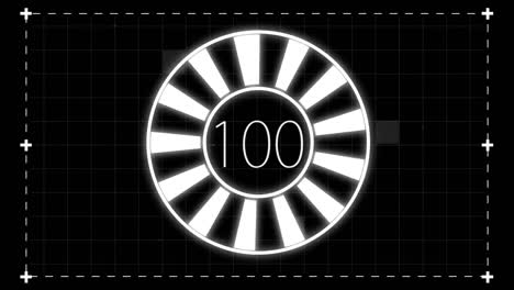 Digitale-Animation-Des-Countdowns-Von-0-Bis-100-Auf-Schwarzem-Hintergrund