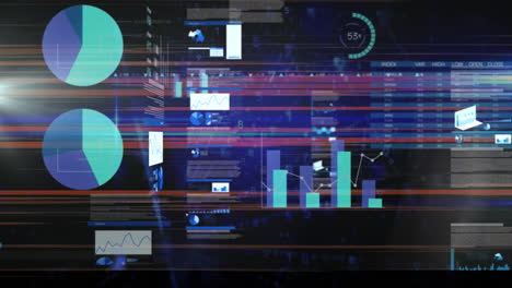 animation of statistics recording and data processing