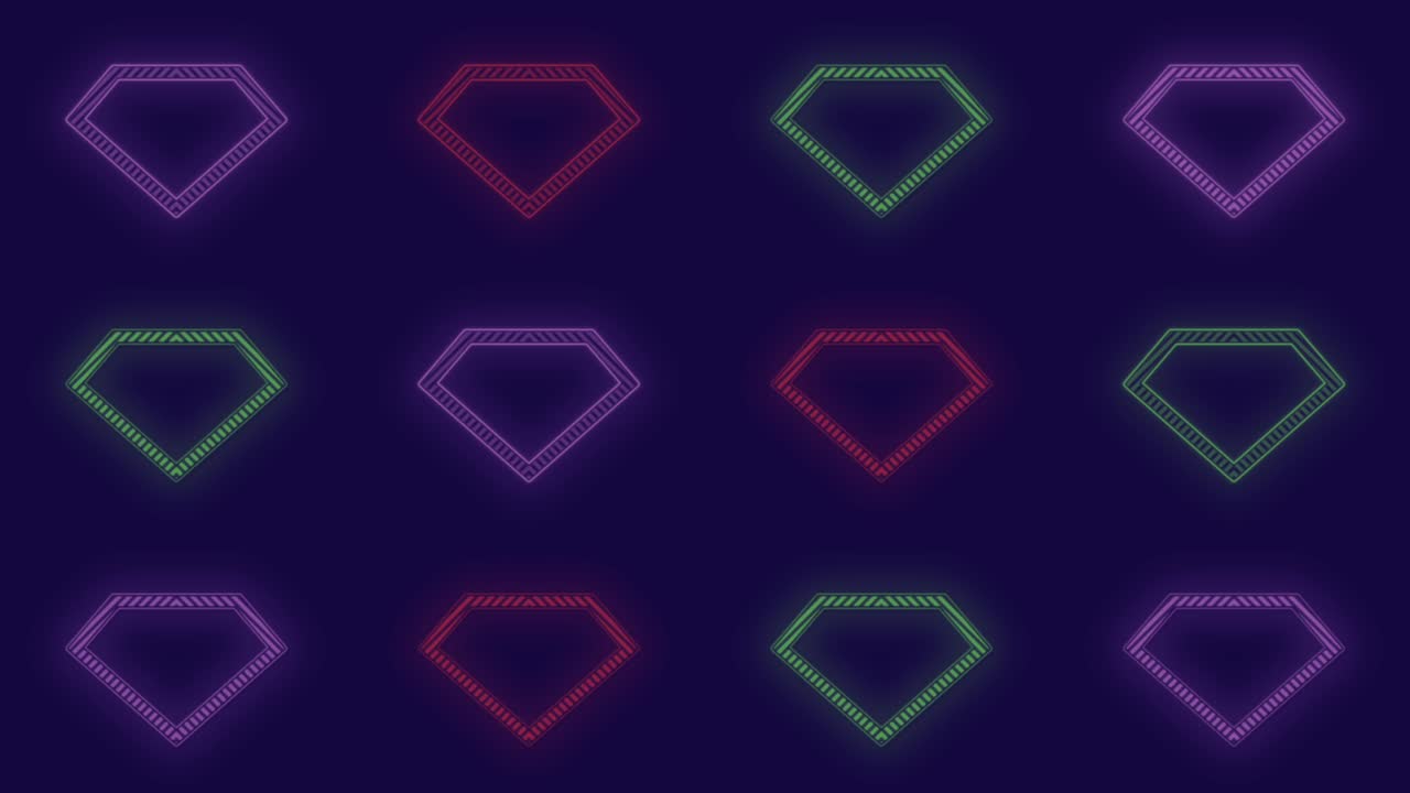 Colorful diamonds pattern with led light in club style