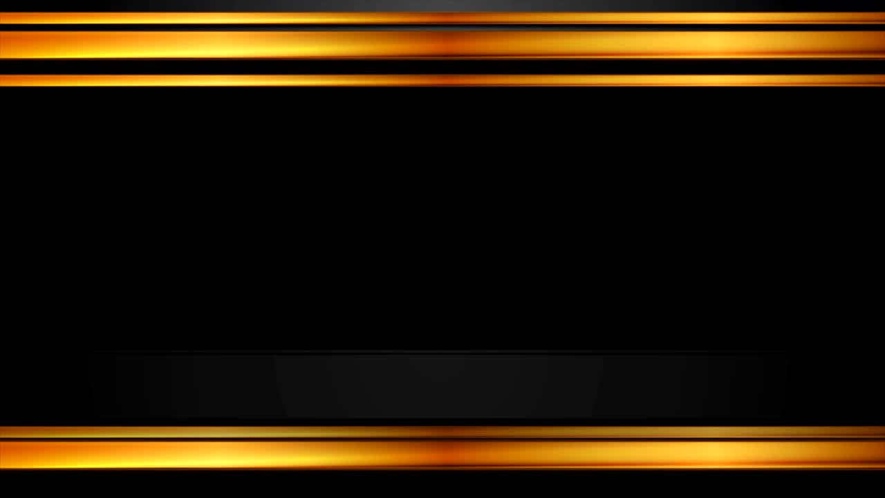 Black and bronze abstract tech motion background with glossy stripes