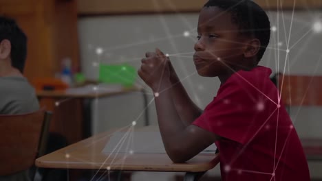 animación de la red de conexiones a través de la escritura de los escolares