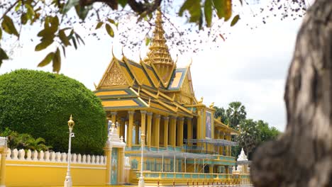 the golden throne hall of the royal palace in phnom penh, cambodia