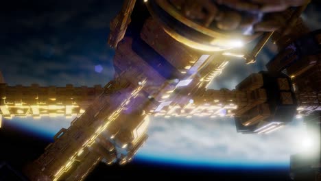 la tierra y la estación espacial iss