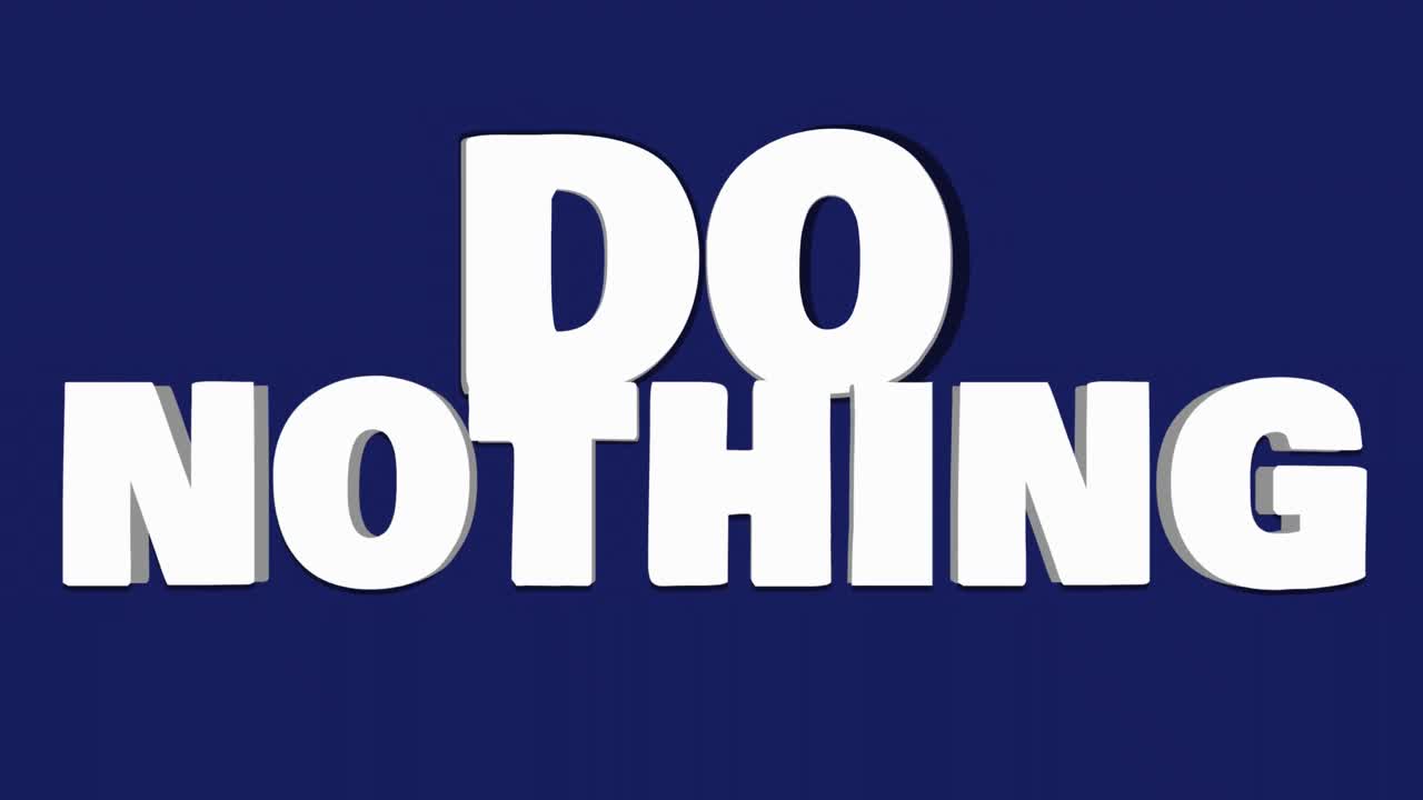 animación del texto de lazy day sobre fondo azul