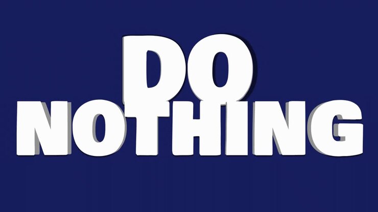 Animation of lazy day text over blue background
