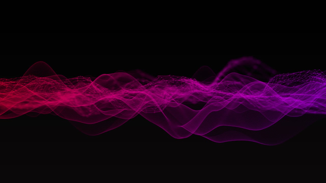 Futuristic flight through digital wireframe line landscape dust particle abstract background 3d