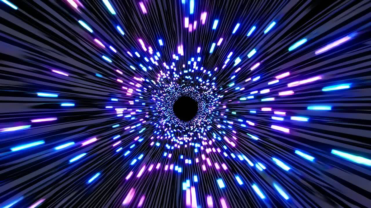 túnel de neón abstracto