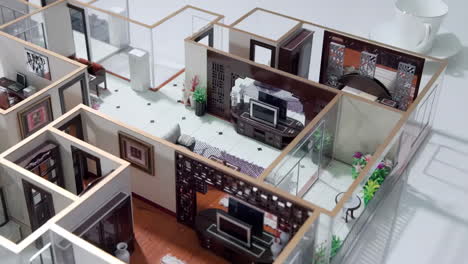 new architecture development project, modern house architectural model with detailed interior layout, representing real estate design, luxury home renovation