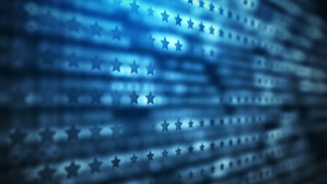 abstract blue digital loop background with stars