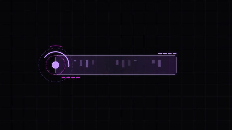 Animated Purple Digital Lower Third Graphic Overlay