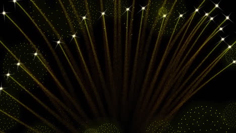 animatie van vuurwerk op zwarte achtergrond