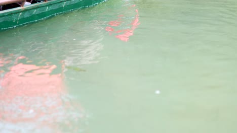 oar movement in tranquil vietnamese waters