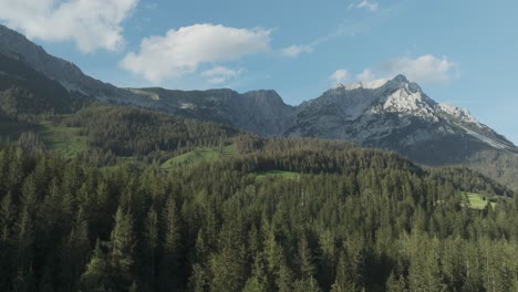 drone footage of the wilde kaiser mountain in tyrol, austria