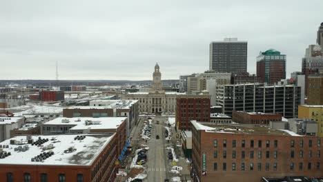 polk county historic court house in winter