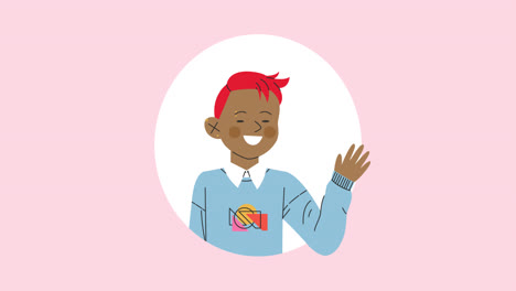 smiling boy with red hair