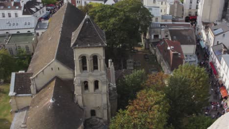 tilt view of paris from the basilica of the sacred heart in montmartre paris