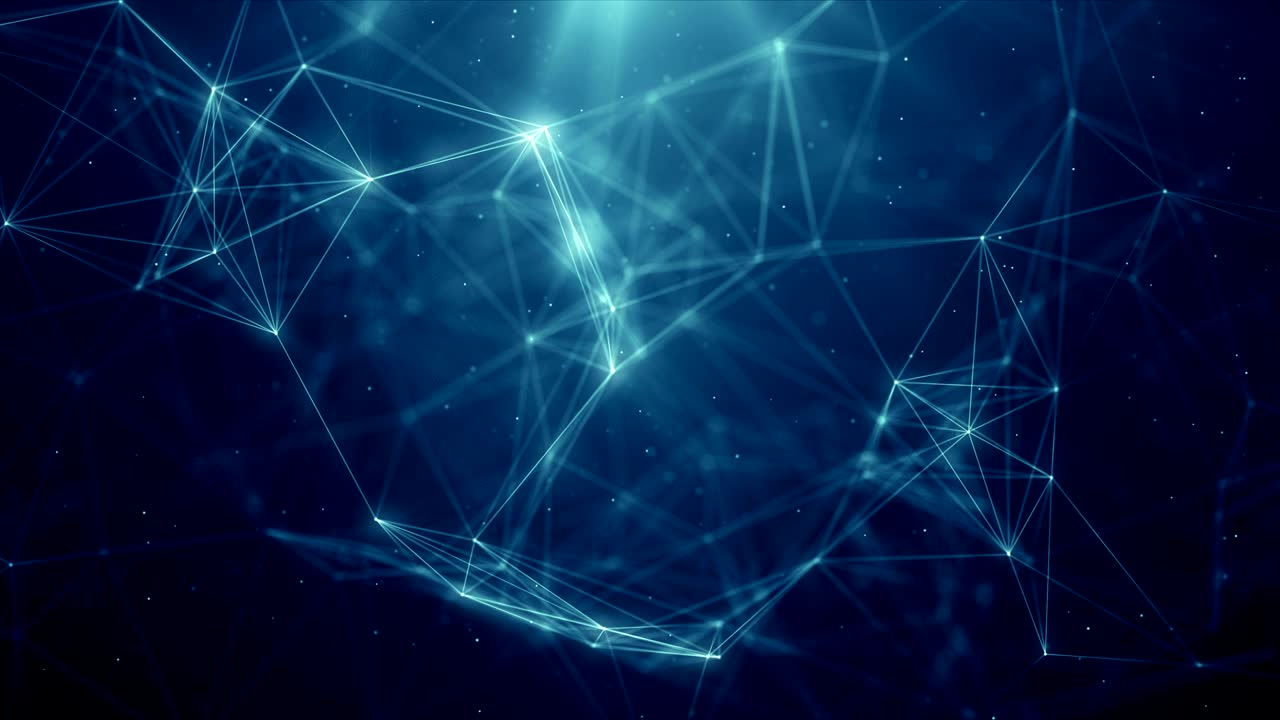 plexus abstracto de red títulos de tecnología ciencia de fondo bucle