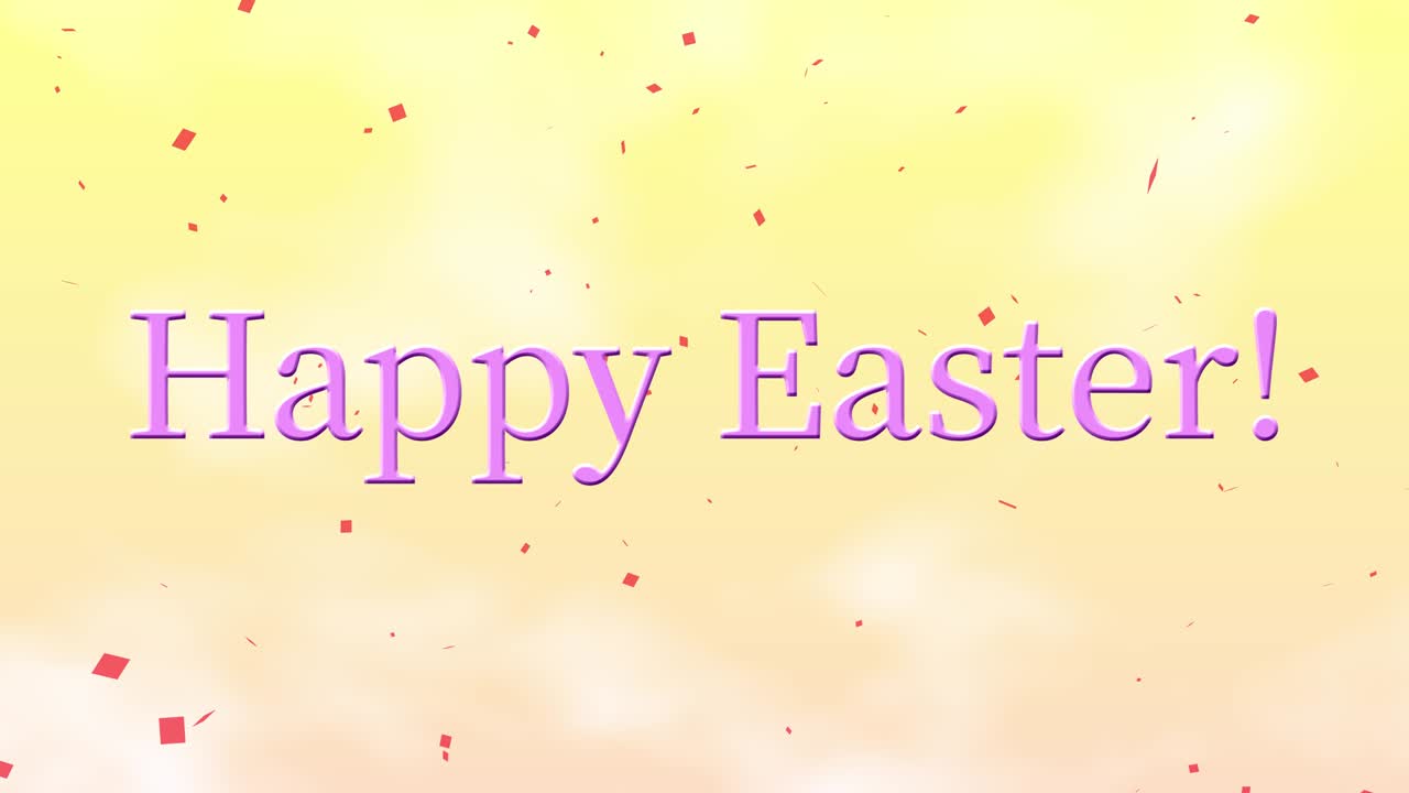 행복한 부활절 이벤트 텍스트 애니메이션 모션 그래픽
