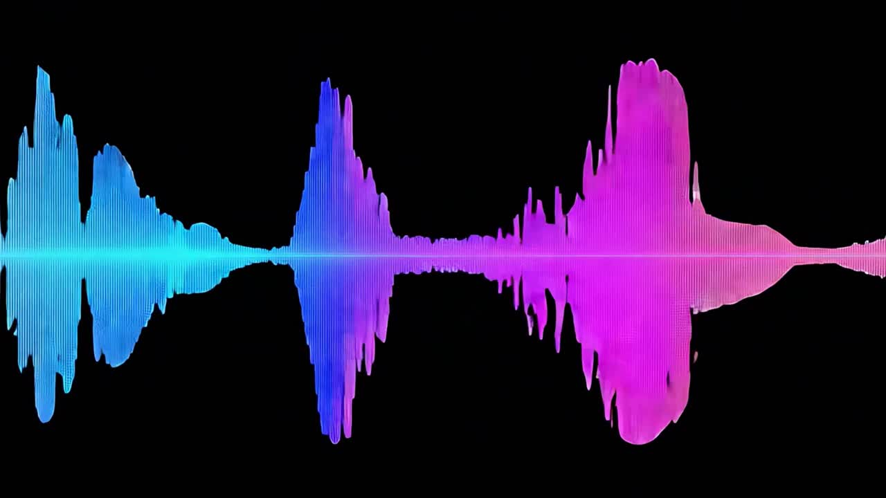 Sound wave visualization on black background