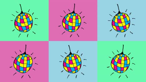 kinder zeichnen pop-art nahtlose hintergrund mit thema disco-lichter