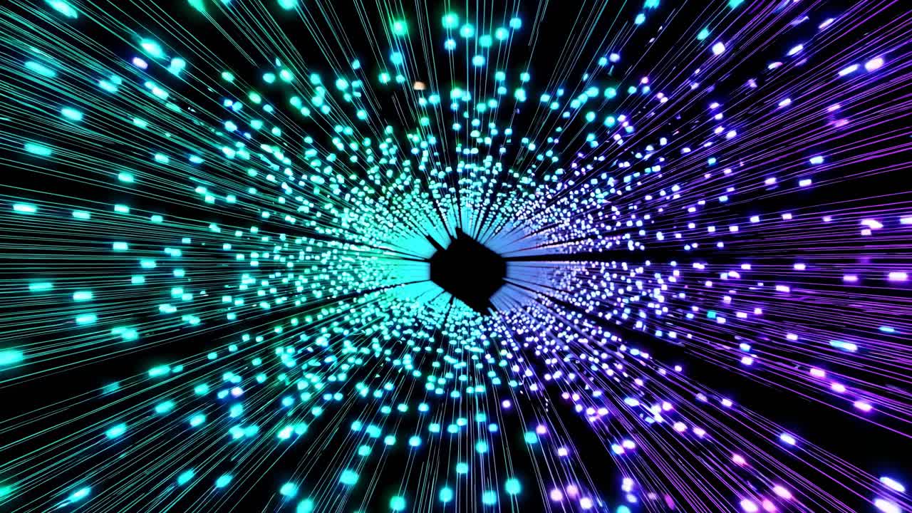 Abstract Colorful Light Tunnel